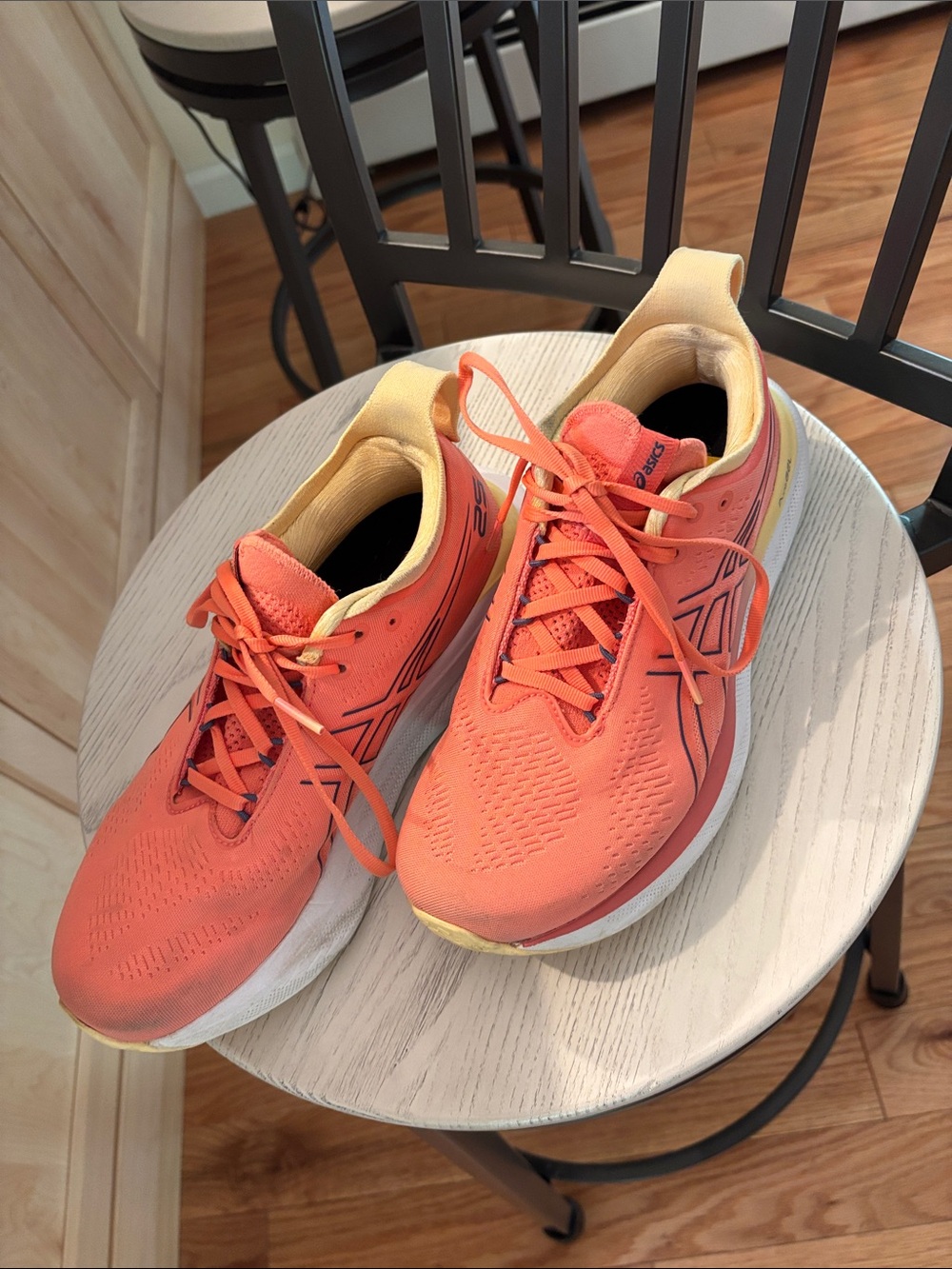 ASICS Gel Nimbus 25 Women's Pink/Orange Running Shoes 8.5